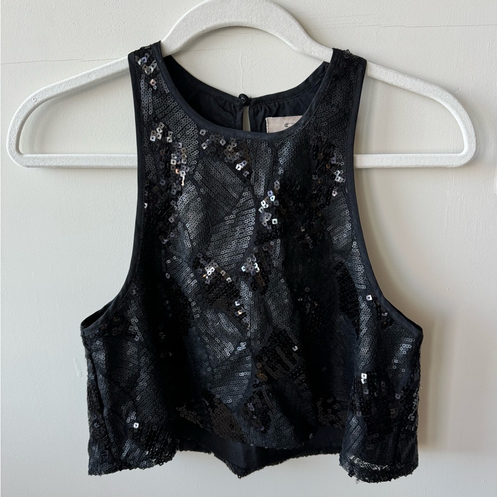 Urban Outfitters Pins & Needles sequin crop swing tank